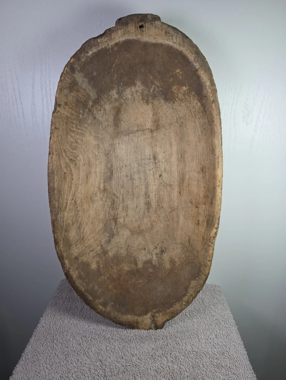 Antique Primitive Hand Carved Hewn Wooden Dough Bowl